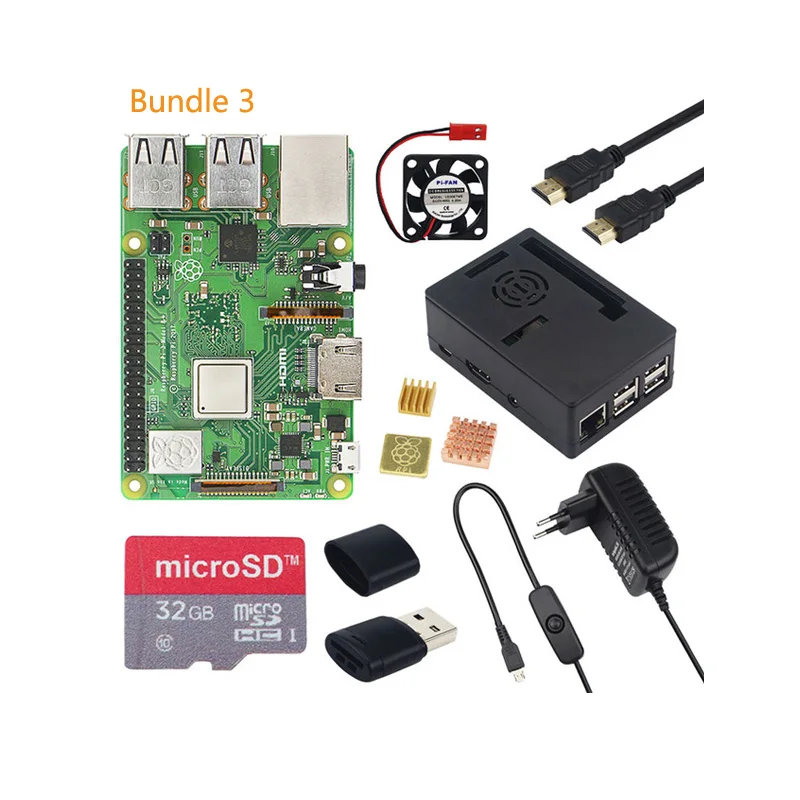 Raspberry Pi 3 Model B+ 3.5 inch Touchscreen LCD + ABS Case + 32GB SD Card + 3A Power Adapter + Hea