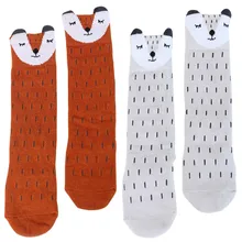 Детские носки с мульттяшными персонажами для маленьких девочек, теплые осенне-зимние гольфы с животным узором, хлопковые носки