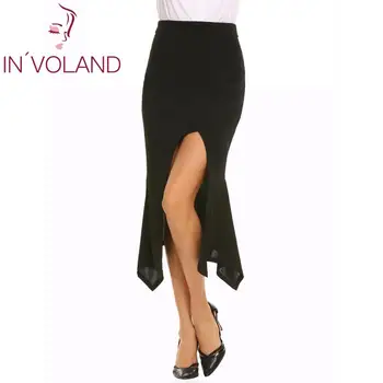 

Women High Waist Sexy Skirts Package Hip Long Fishtail Skirt Irregular Solid Party Slim Summer Skirts