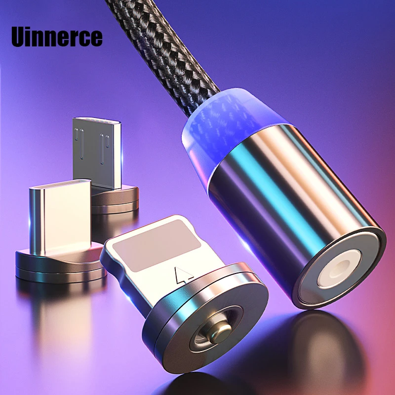 Магнитный USB кабель для Huawei P20 30 Samsung Type C зарядный Micro мобильный телефон провод iPhone