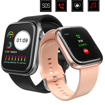

Women Smart Watch Bluetooth call Heart Rate Monitor men Smartwatch Full Touch Screen Sport Modes Waterproof sos Blood Pressure