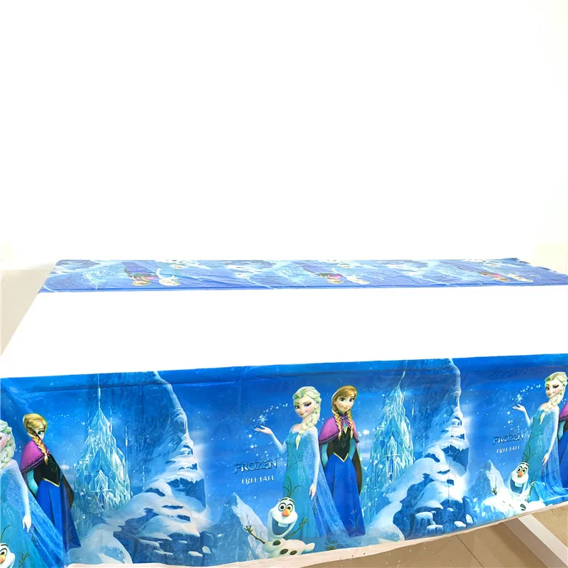 1.08*1.8M Anna And Elsa Princess Frozen Party Theme Party Decoration Disposable TableCloth Cover Birthday Table Party Supplies 