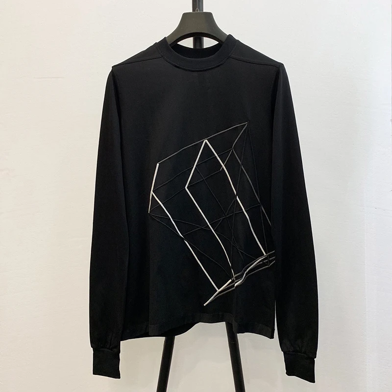 

Sureme 2019 Best Quality Geometric Embroidery Ro Sweatshirts Men Women Loose Fit Hoody Pullovers Designer Round Neck Sweatshirt