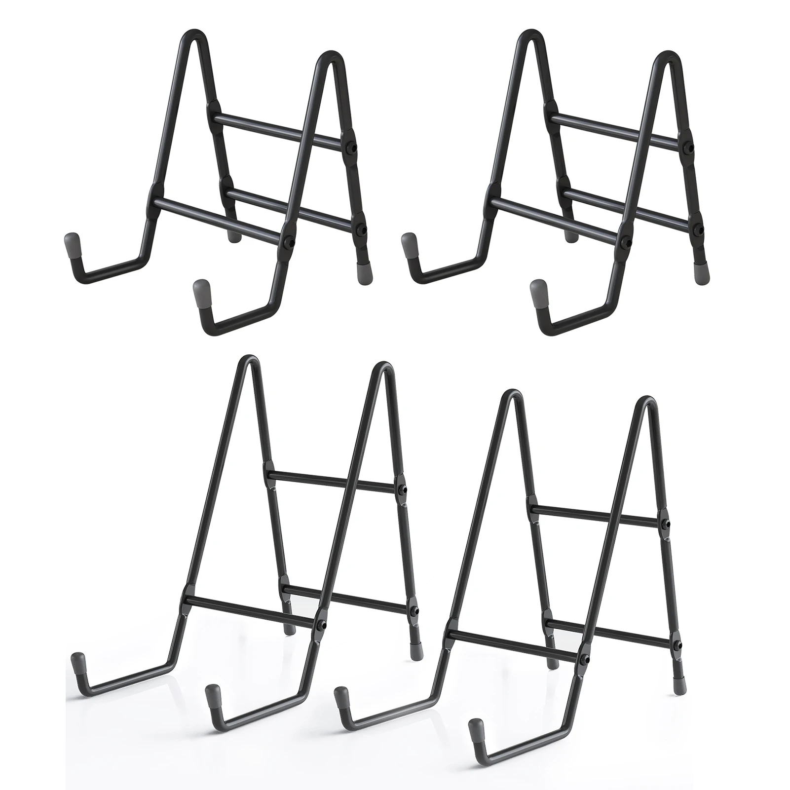 Iron Display Stand,2 Pack 4 Inch Plate Stand Black Decorative Holder