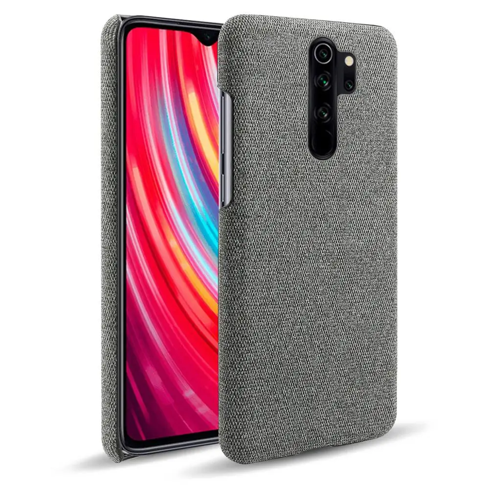 Cloth Texture Fitted Phone Case for Xiaomi Redmi 9A 9C note 7 8 9 pro 8T 9s 10X Fabric + PC Antiskid Back Cover Fundas