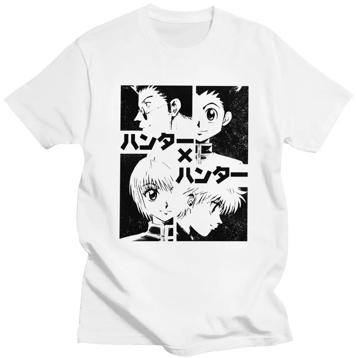 Крутая Мужская футболка Hunter X 100% хлопок японская аниме Манга Hxh с круглым вырезом