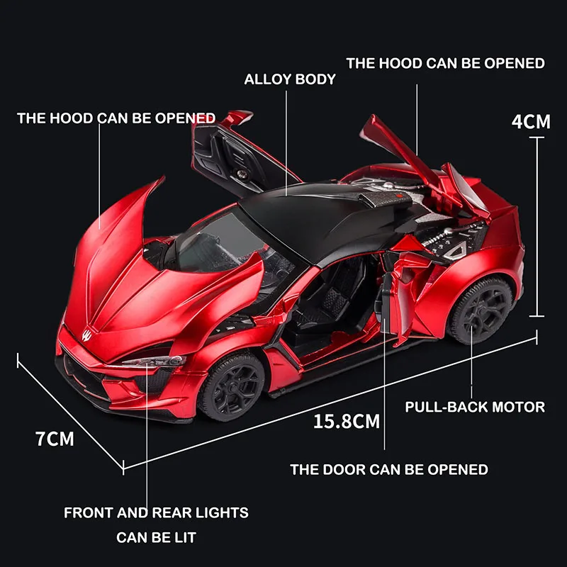 Литая 1:32, новинка, Lyken, Спортивная модель автомобиля, металлический сплав, автомобиль, моделирование, оттягивающие назад, автомобили, игрушки для детей, подарки для детей