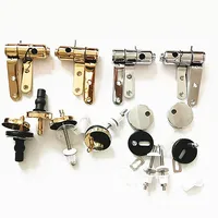 ห้องน้ำที่นั่งสแตนเลสช้า Drop Quick Release บานพับ,ห้องน้ำที่นั่งฝาปิดไม้เรซิ่นทองเงินบานพับอุปกรณ์ช้า 1