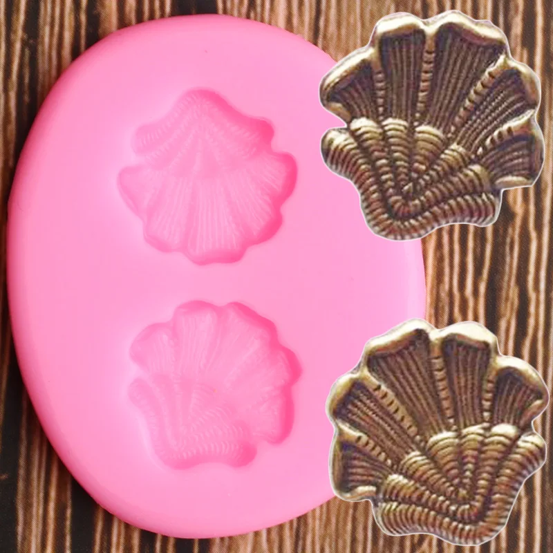 

Sea Shell Silicone Molds DIY Party Cupcake Topper Fondant Cake Decorating Tools Candy Polymer Clay Chocolate Gumpaste Moulds