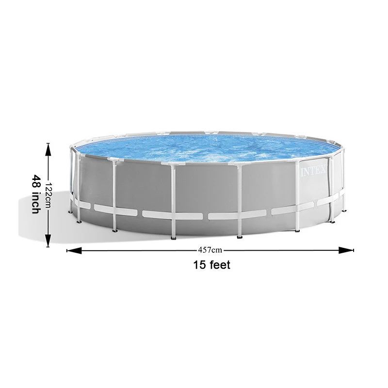 intex piscina familiar de 457x122 cm piscina grande sobre el suelo con bomba de filtro b32001