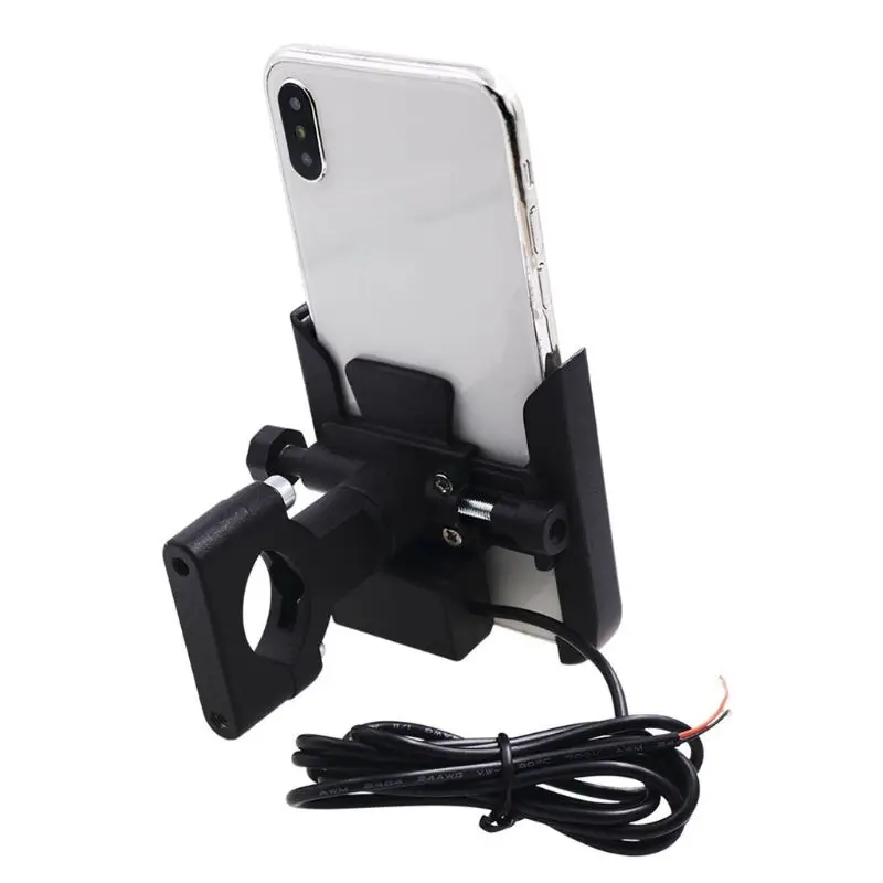 OOTDTY 12V металлический мотоцикл смартфон крепление с USB зарядным устройством для 4 6