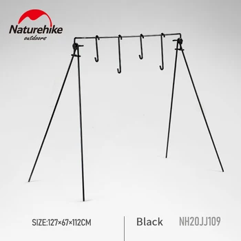 

Naturehike 700g Camping Equipment Iron Hanging Rack Outdoor Travel 112cm Portable Stable Tripod Picnic Goods Shelves Tripod