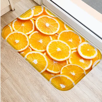 

Orange Fruit Non-slip Mat Can Diy Custom Made Picture LOGO Home Kitchen Bathroom Carpet Decoration Clean Doormat E0630