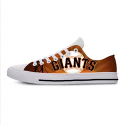 Giants/легкая дышащая обувь на плоской подошве; бейсбольные фанаты Сан-Франсиско; модная мужская и женская повседневная обувь; кроссовки
