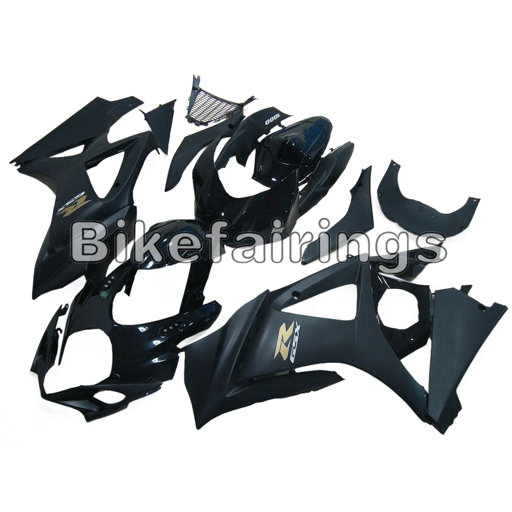 

Matt Black Fairings For Suzuki Hulls Body Work Cowling Shell Covers Casing Plastic Panel Kit GSXR 1000 GSX-R1000 2007 2008 07 08