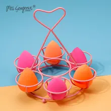 6 шт. губки для макияжа, косметика, бренд Miss Gorgeous, пудра, пуховка, супер мягкая основа, пуховка, вода, расширенные латексные свободные губки для макияжа