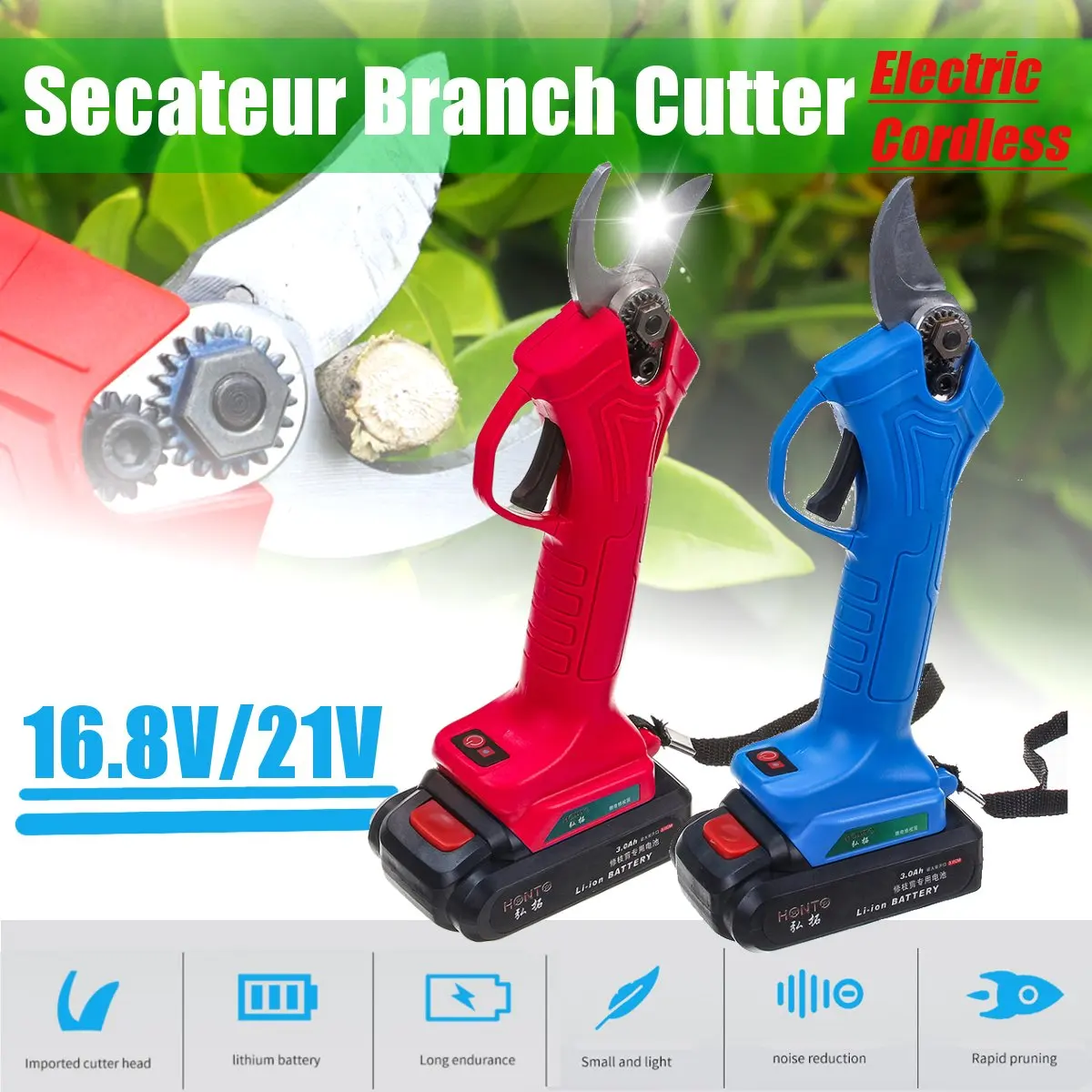 

16.8V/21V Electric Scissors Electric Cordless Pruning Shears Branch Cutter for Tree Garden Tool branches Pruning Tools
