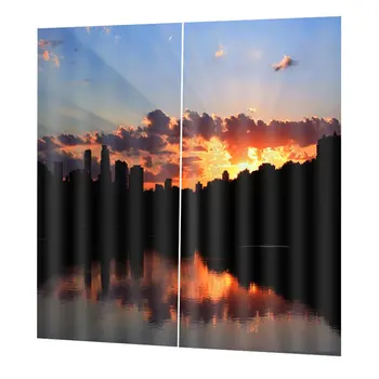 

Top Blackout Curtain Panel Window Screening Window Drapes 170*200cm FJ20 Elegant Room Decorative Curtains