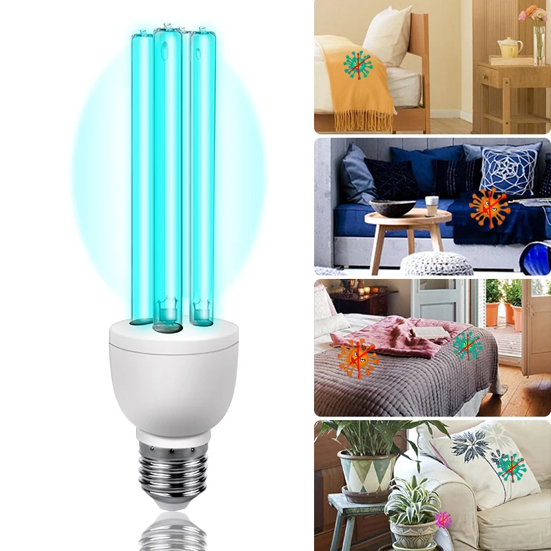 110V/220V Ozon Lamp Air Purifier Ozone Quartz UV Germicidal Compact CFL Clean Sanitizer by Eliminate kill Bacterial Mites | Лампы и