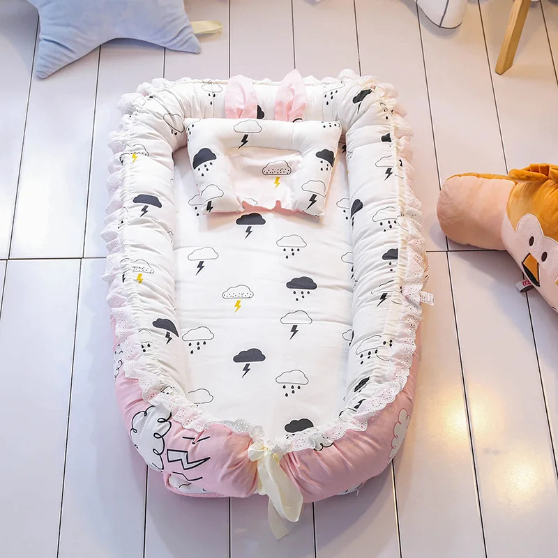 Мобильная портативная кроватка для младенцев путешествий Детская Хлопковая