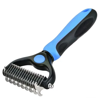 

Promotion! Hair Removal Comb for Dogs Cat Detangler Fur Trimming Dematting Deshedding Brush Grooming Tool for Matted Long Hair C