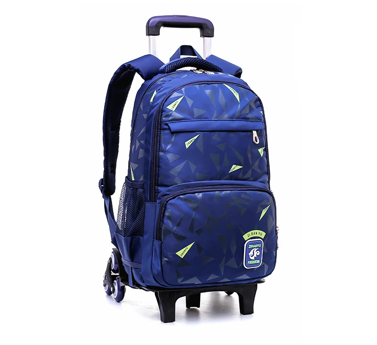 Школьный ранец на колесиках для детей 4-9 лет, рюкзак для мальчиков и девочек, водонепроницаемые съемные детские школьные сумки с 2/6 колесами, лестницы