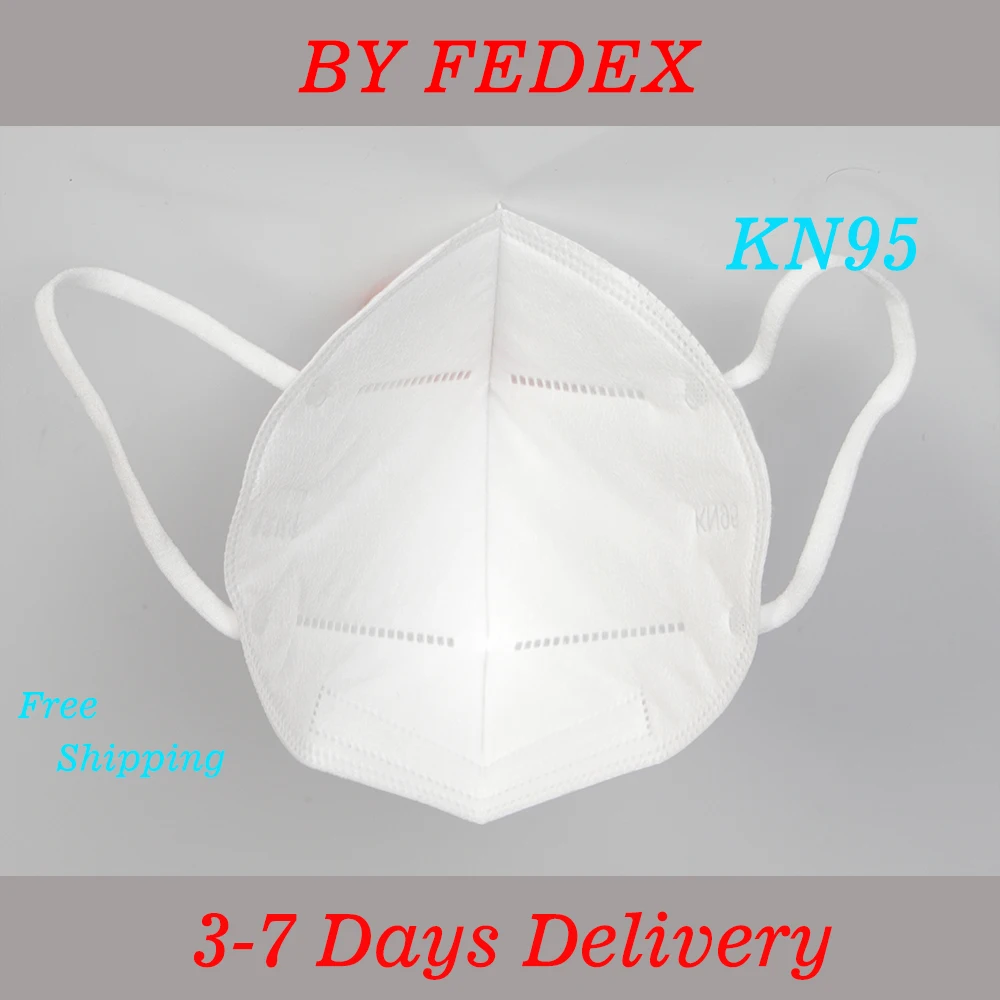 

BY FEDEX KN95 Mask 3-7 Days Delivery High Quality Meltblown Nonwoven Face Mouth Masks Dust Filter Safety Kn95 Mask