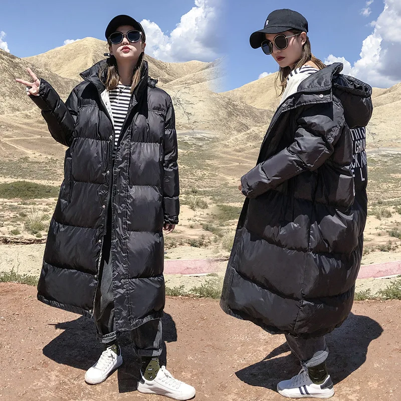 

Cotton-padded Clothes Women's Mid-length over-the-Knee Loose-Fit Cotton-padded Jacket 2019 Winter New Style Cotton Coat INS down