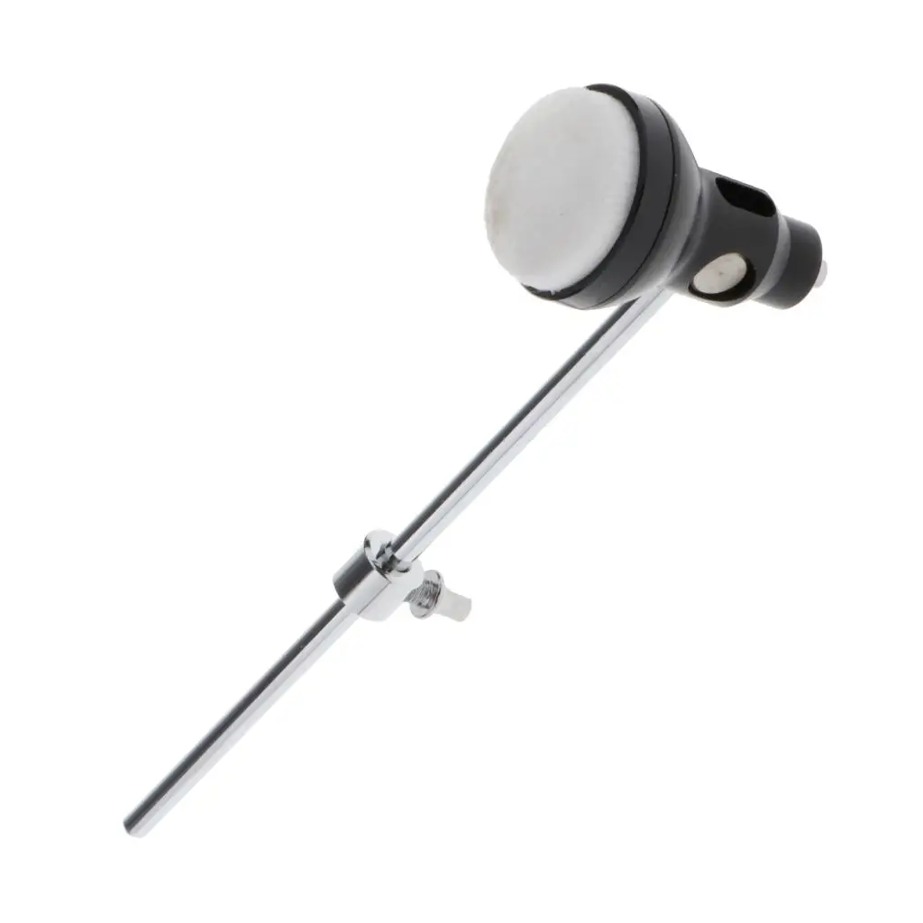 20x6x4cm Stainless Steel Shaft Bass Kick Drum Beater Felt Pedal Beater Head Drum Instrument Accessories