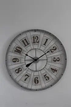 

31.5 inch Big Metal Wall Clock Decorative Round Metal Compass Wall Décor,