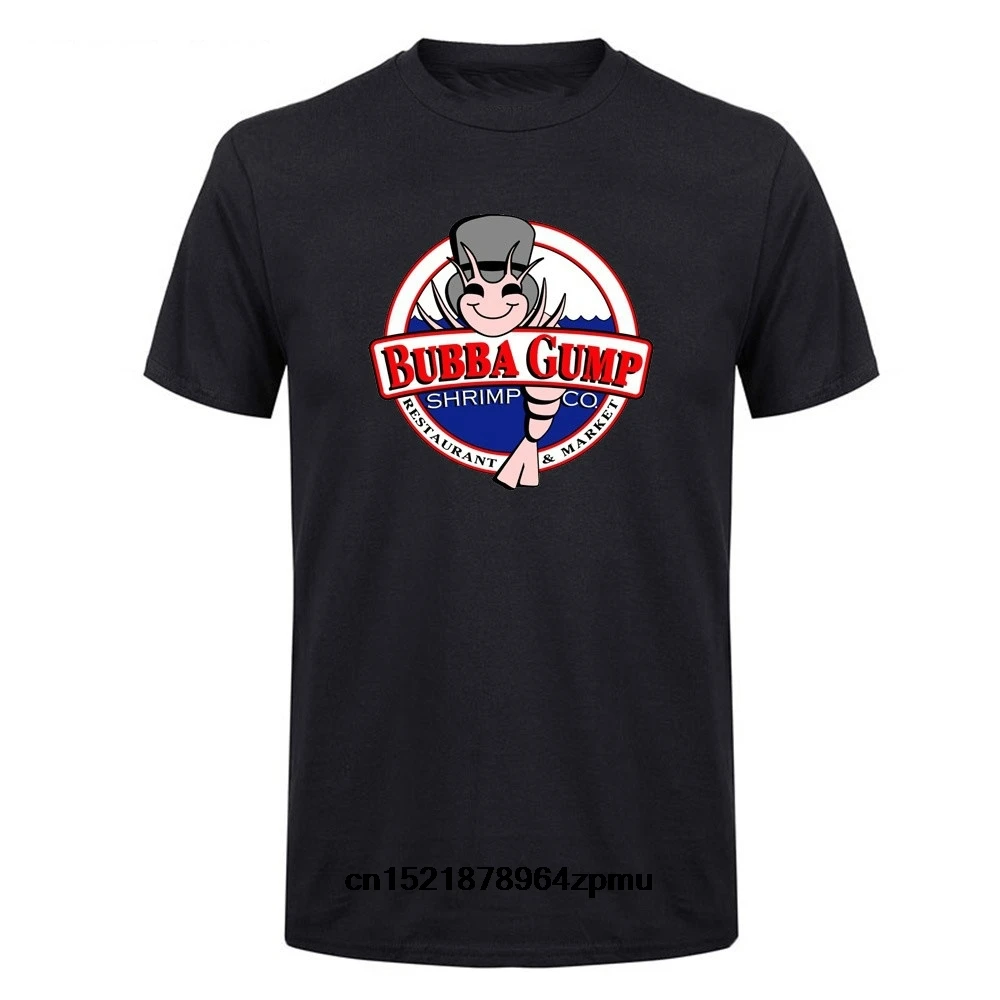 Мужская белая футболка с Bubba Gump коротким рукавом забавная новинка для женщин |