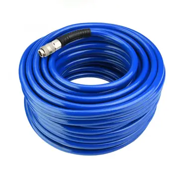

30M Blue Pneumatic PVC Hose with Quick Connector for Air Compressor Flexible