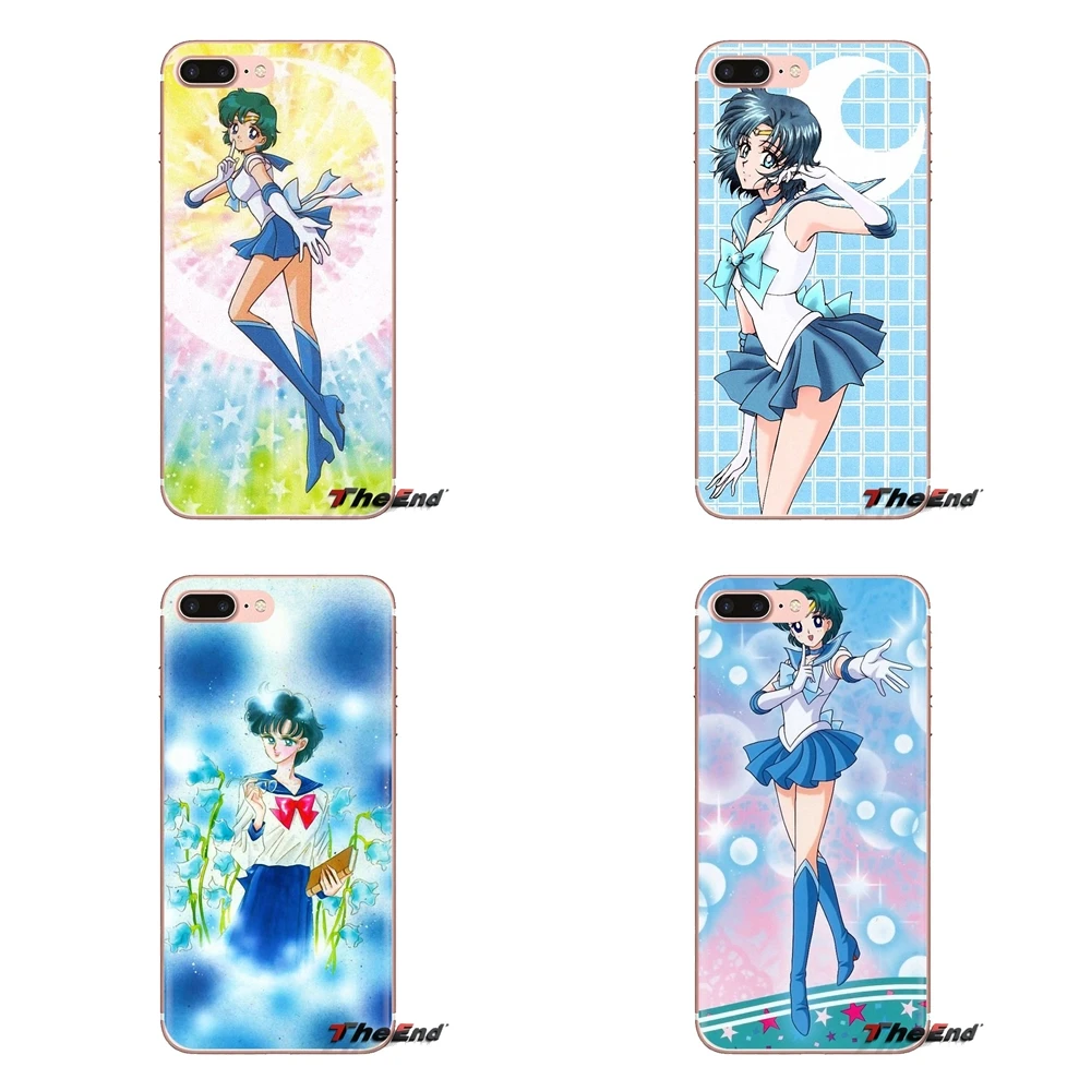 Силиконовые чехлы Япония Сейлор Мун Меркурий для samsung Galaxy S3 S4 S5 мини S6 S7 край S8 S9 S10