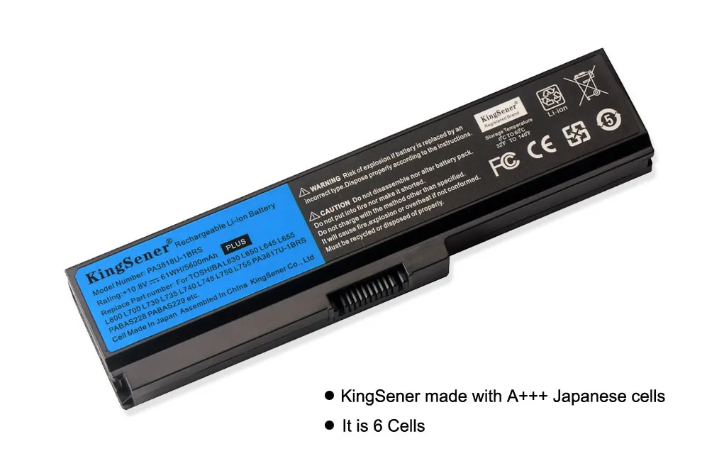 KingSener PA3817U-1BRS PA3817U Батарея для Toshiba Satellite A660 C640 C600 C650 C655 C660 L510 L630 L640 L650 L670 L770 PA3818U