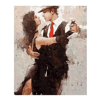 

DIY Paint By Numbers Canvas Oil Painting Kit for Kids & Adults 40 x 50cm Drawing Paintwork Tango-with Frame