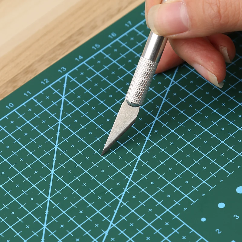 IMZAY Leather Tools Accessories Set With Leather Punch Tool Leathercraft Stamp Tools Sewing Needles A4 Cutting Mat