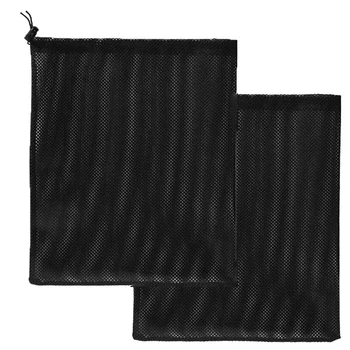 

2 Pcs Large Pump Bag 17.7Inch X 17.7Inch Pond Pump Filter Bag Black Media Bag Pump Mesh Bag for Pond Biological Filters