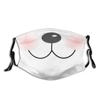 

Animal Face Cute Cartoon Non-Disposable Face Mask with Filter PM2.5 Anti Haze Dustproof Protection Cover Respirator Mouth Muffle