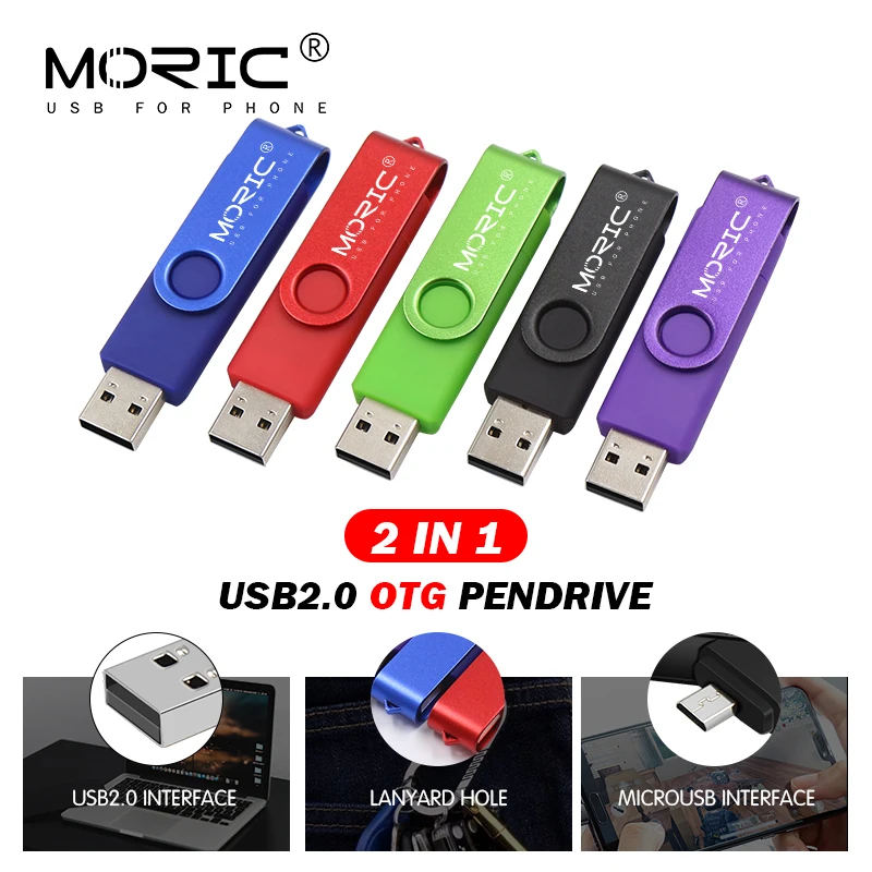 Вращающийся на 360 ° OTG USB флеш накопитель cle 64G 2 0 для смартфонов 4g 8g 16g 32g 128g micro usb