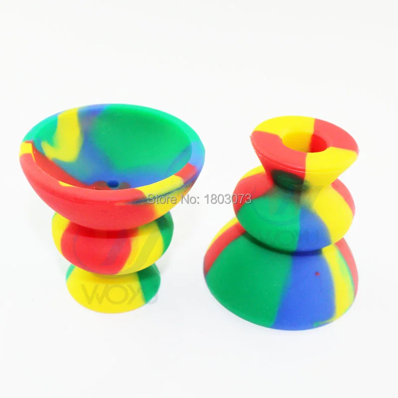 

1pc high quality colorful smoking tool chatcoal holder shisha rainbow charcoal silicone bowl
