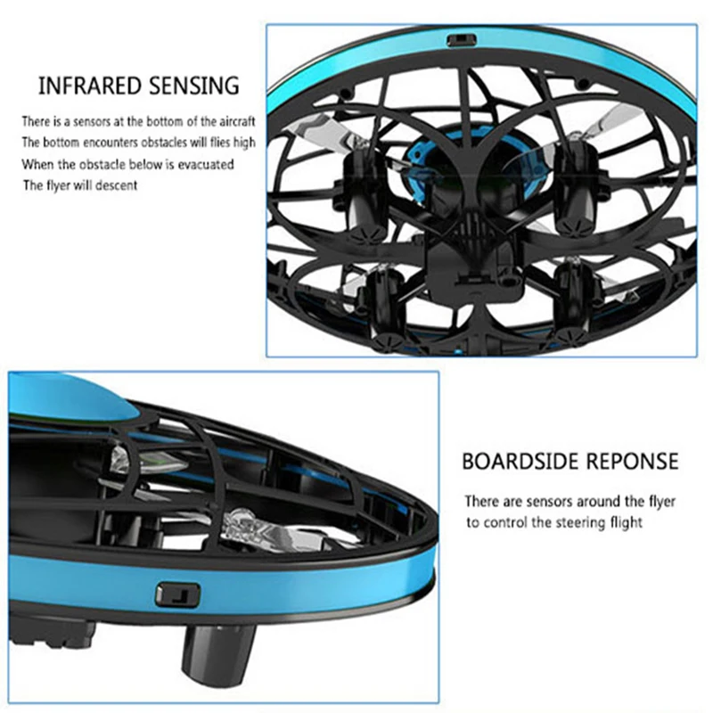 Anti-collision Mini UFO RC Hand drone Infraed flying Helicopter 830 Rotate Sensing Induction dron Electronic Flayaball Kids Toys