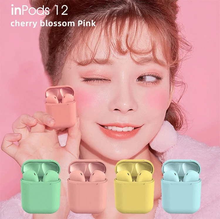 

Earphone Headphone Inpods12 i12 i7s i9s Tws Fingerprint Touch Bluetooth Earphone HD Stereo Wireless Headphone Noise Cancelling