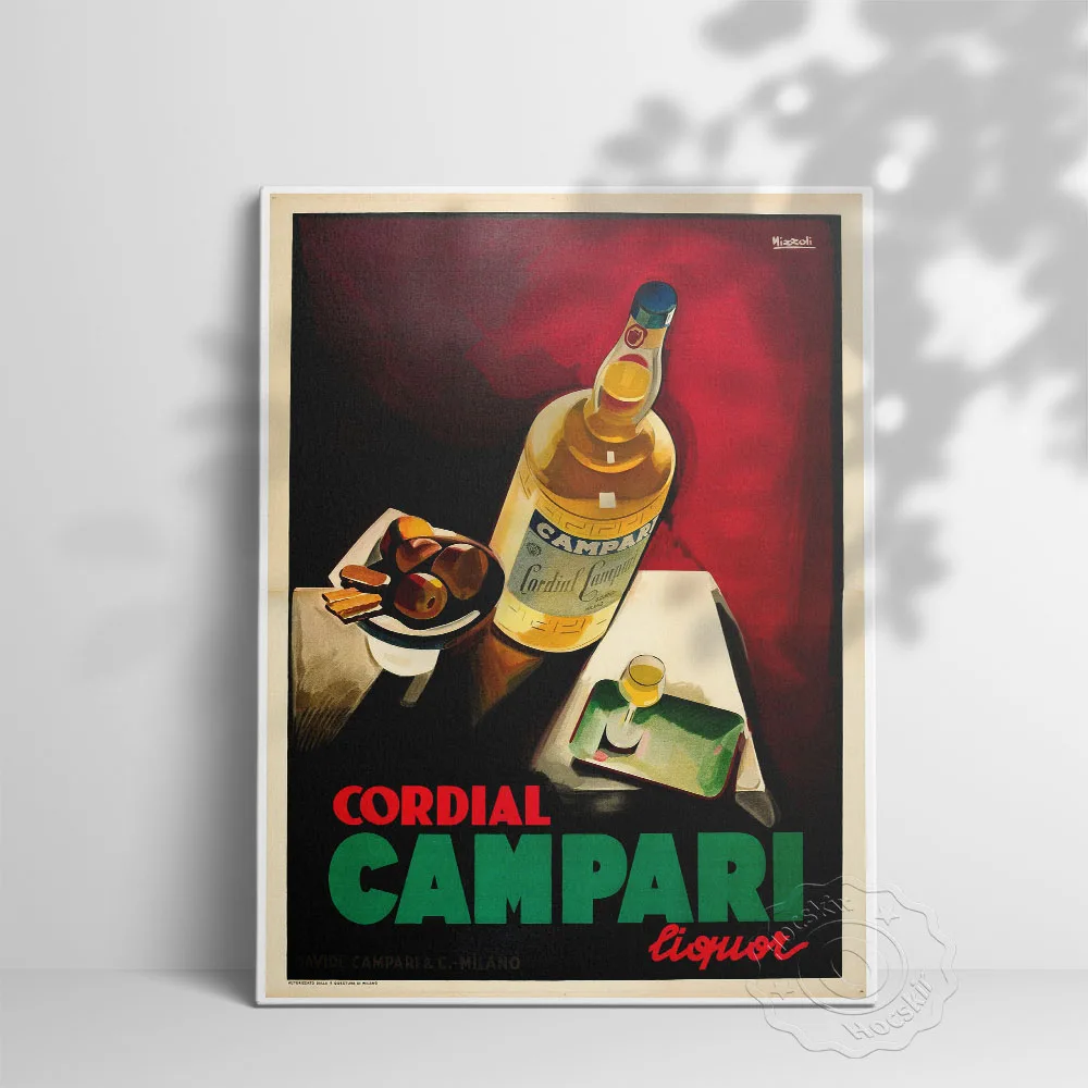 ItalyCordial Campari liquor Vintage ffiiヴィンテージアートポスター