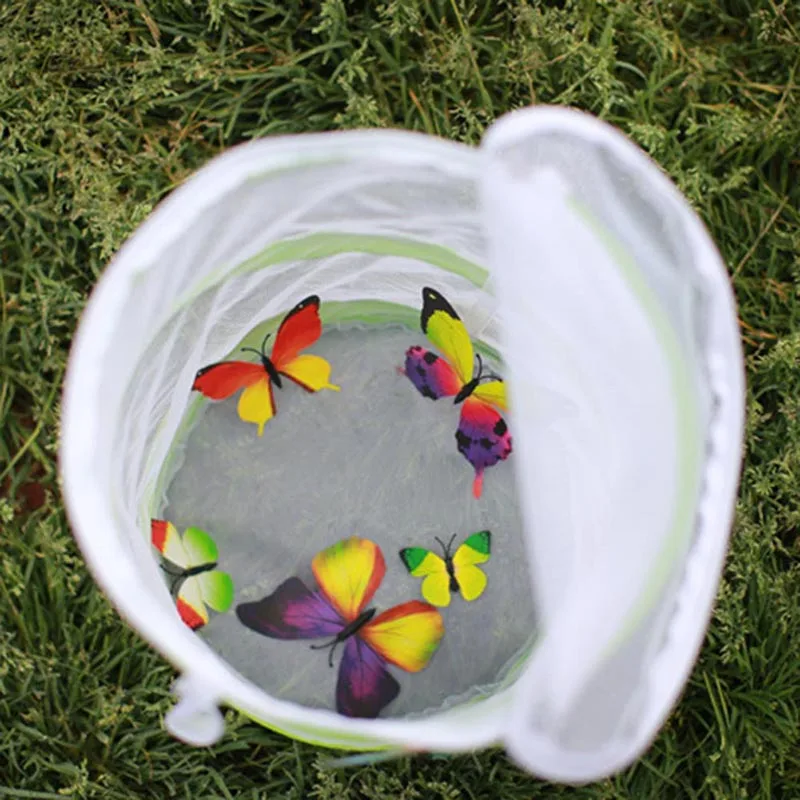 Горячая Складная сетка бабочка насекомых клетки для обитания с ручкой и молнией