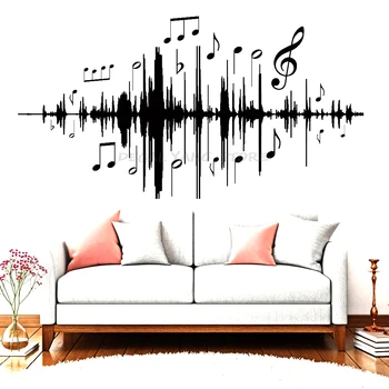 

Music Audio Note Wall Decal Musical Frequency Wall Stickers Vinyl For Bedroom Kids Room Nursery Living Room Home Decor