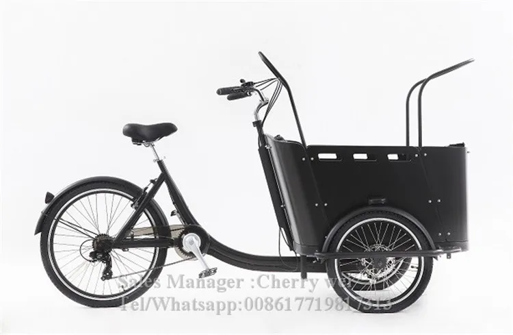 250 Вт мотор, электрическая педаль, детский грузовой велосипед, 3 колеса, грузовой трехколесный велосипед akfiets 250 Вт, мотор-концентратор, изогнутая деревянная коробка, семейный грузовой велосипед