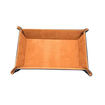 

Cosmetic Jewelry Storage Box Foldable Trinket Tray Jewelry Display Plate Makeup Storage Plate for Home Shop