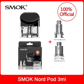 

Original SMOK Nord Replacement Pod 3ML Atomizer Tank with 2pcs coils Vaporizer for E Cigarette SMOK Nord Pod System Vape Kit
