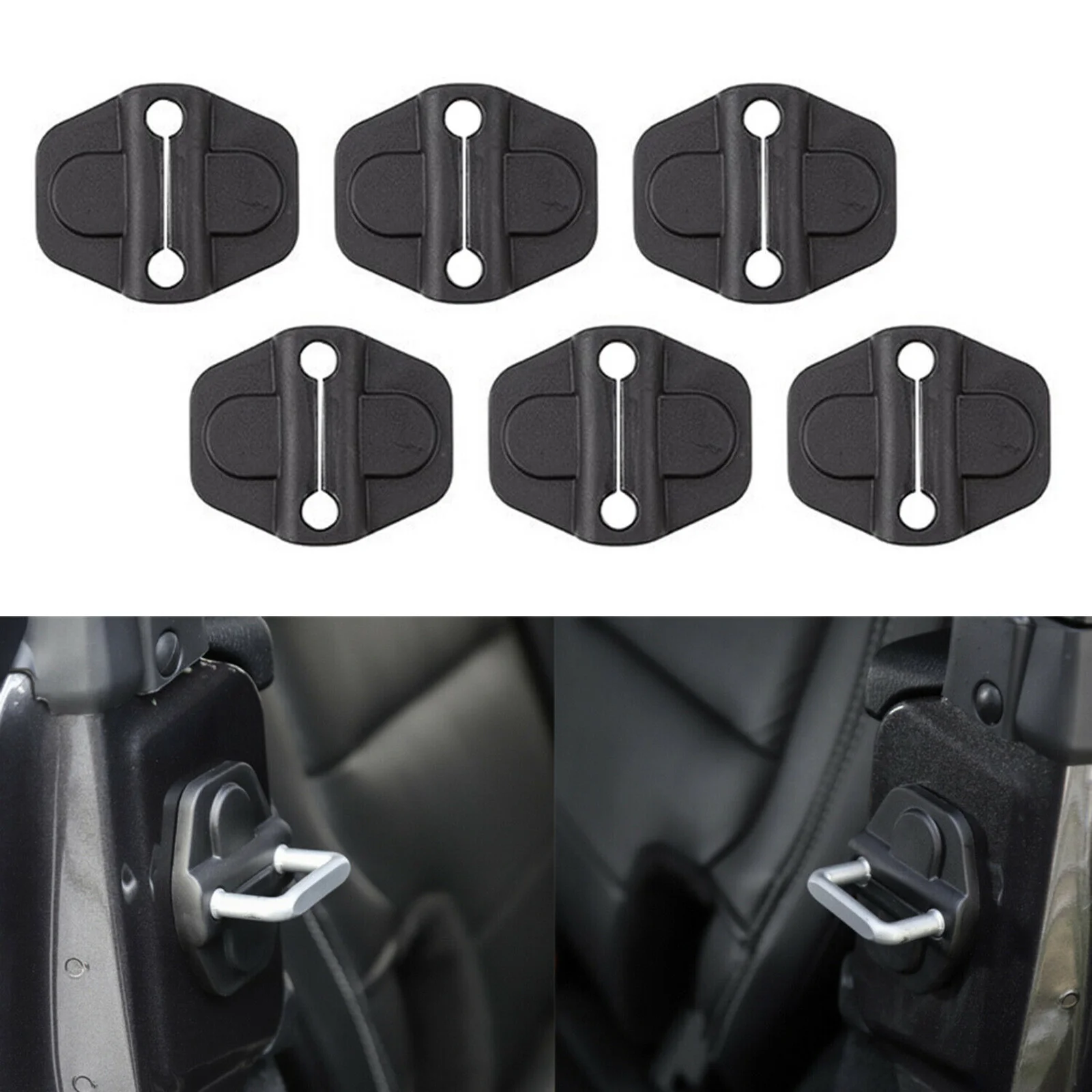 6PCS Plastic Door Lock Cover for Jeep Wrangler JL JLU -2021 for Jeep Gladiator JT 2020 2021 Door Lock Covers Protection Trim