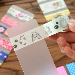 Organisateur de bande adhésive en PVC mat, 10 pièces/lot, règle de bande Washi, papeterie Kawaii, accessoires faits à la main, outil d'enroulement, fournitures pour manuels 